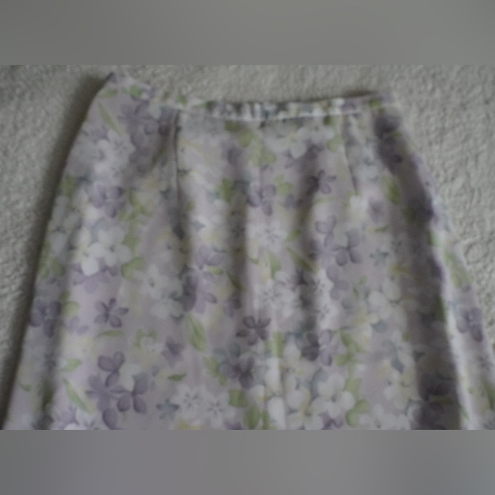 Pendleton Floral Purple and Green Women's Skirt - Picture 2 of 7